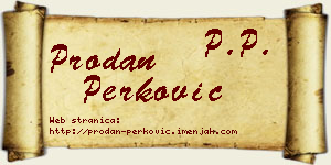 Prodan Perković vizit kartica